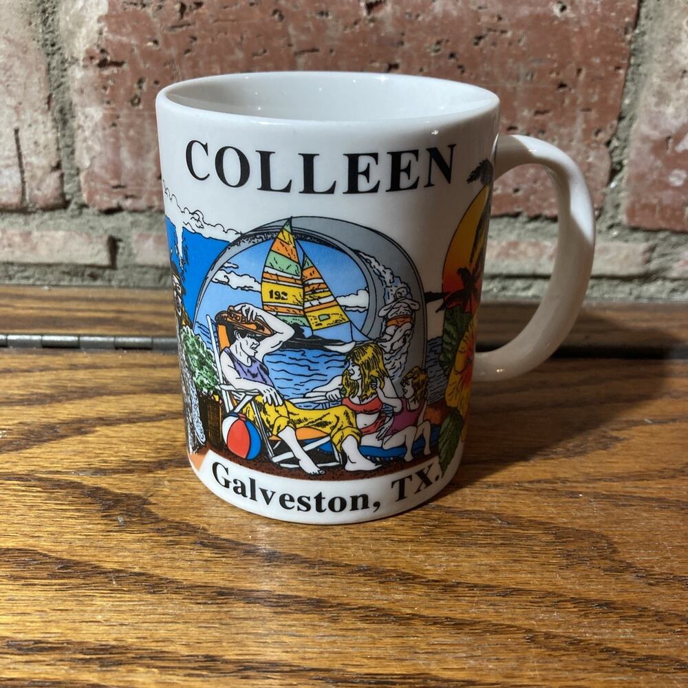Galveston Texas Mug 1980s With Colleen Personalized